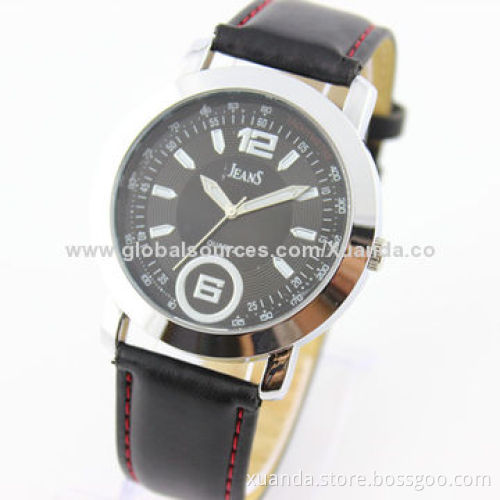 Fashion watch, trends and popular, quartz movement, leather strap